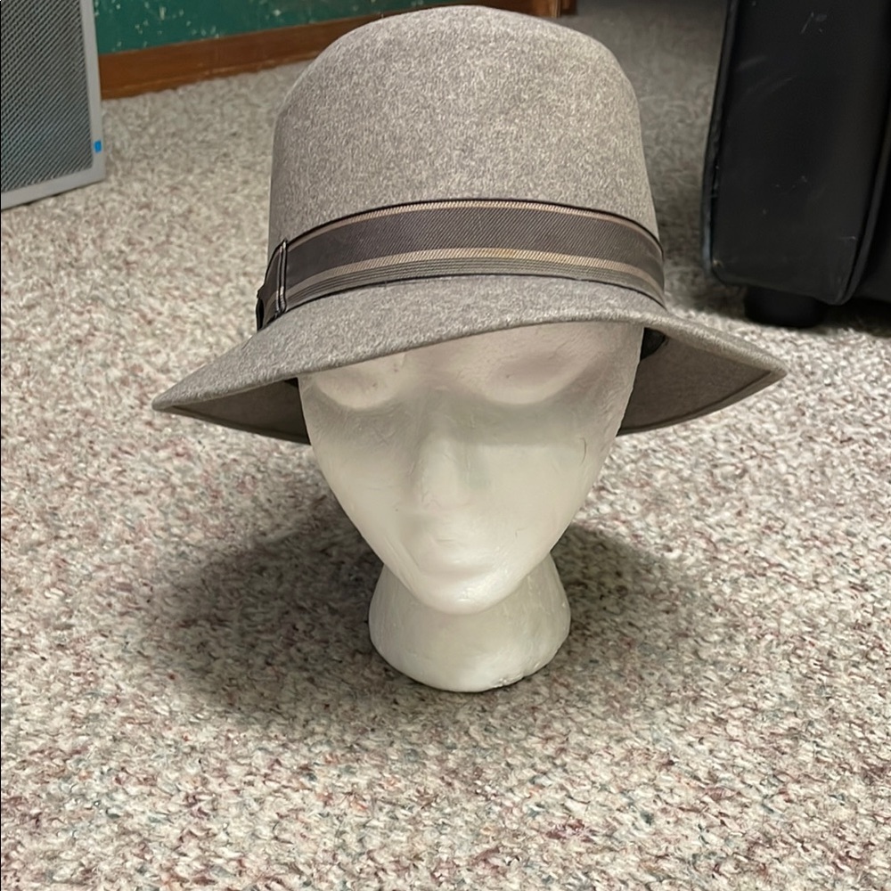 Vintage biltmore Gray Fedora Hat with ribbon accent